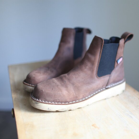 DANNER Bull Run chelsea leather ankle boots womens US 9.5 pull on - Picture 6 of 7